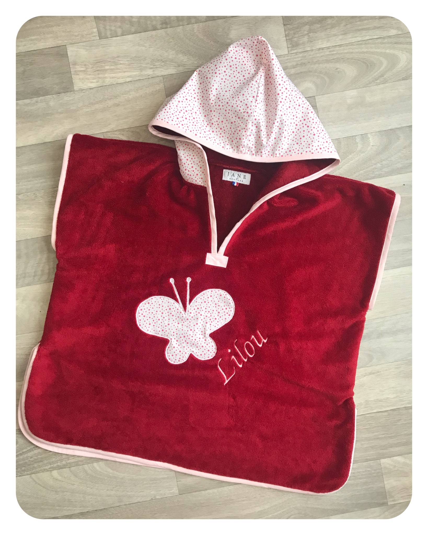 jane-couture-linge-de-bain-poncho-enfant-bambou-capuche image 2