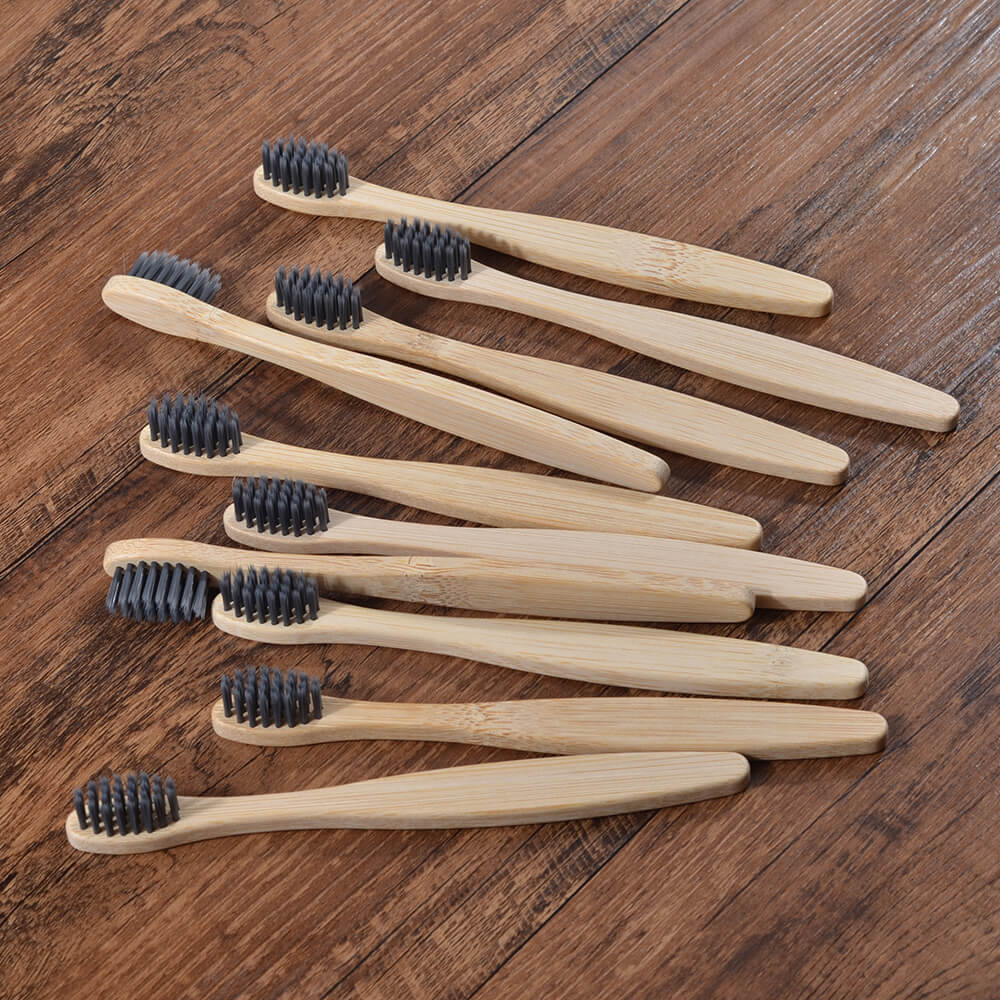hilloo-brosse-dents-bambou-charbon-enfant-10-pcs-souple image 2