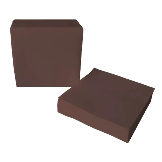 dstock60-serviettes-jetables-airlaid-40x40-serviette-table-chocolat-x60 image 1