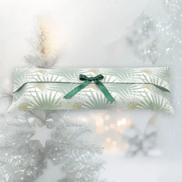 au-bonheur-de-petite-fleur-emballages-pochette-montre-bracelet-tissu-coton-vert image 1