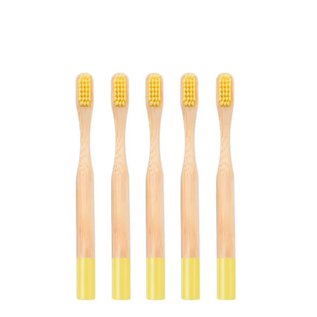hilloo-brosses-dents-bambou-enfant-multicolore-5-pcs-souple image 1