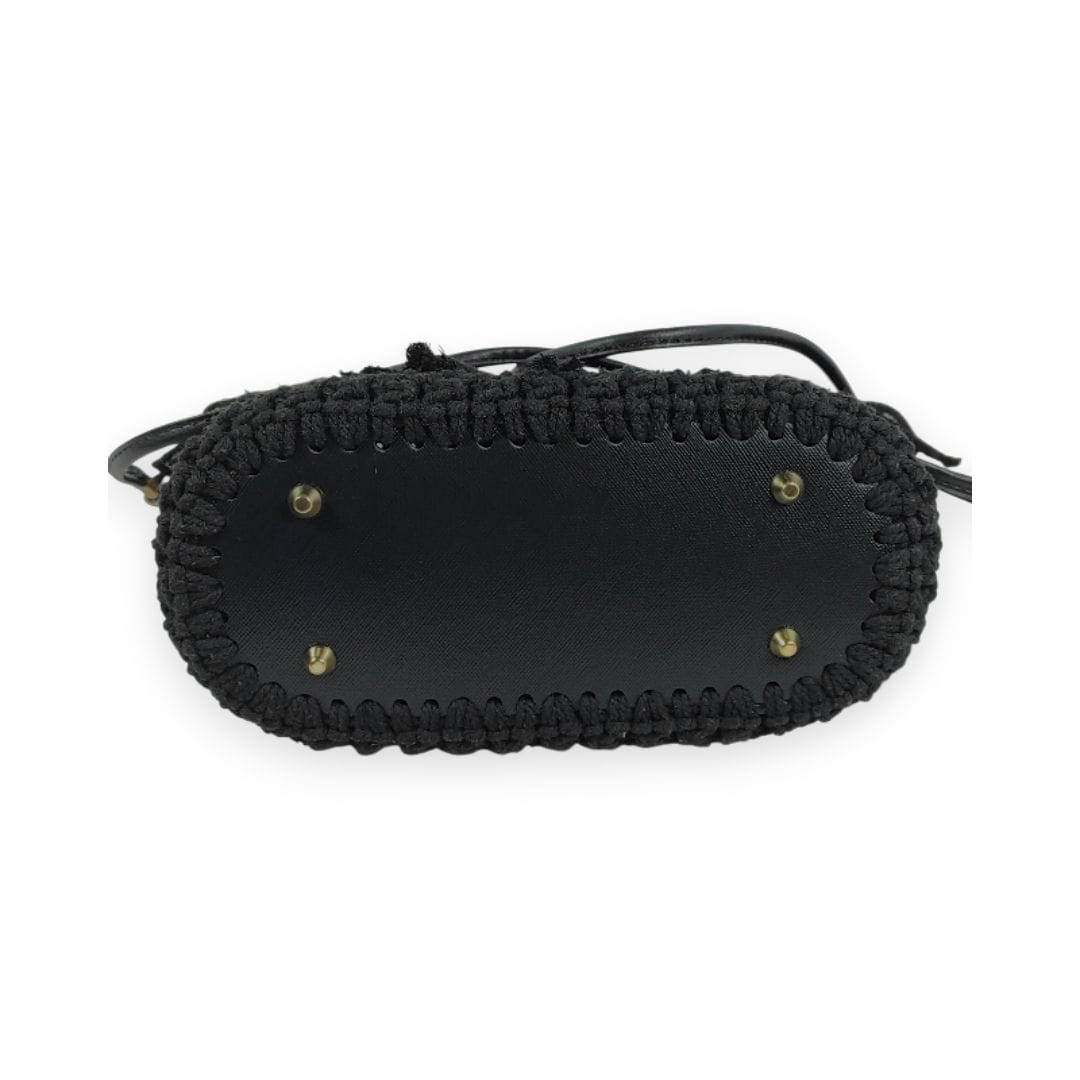 au-bonheur-de-petite-fleur-sac-bandouli-re-macram-noir-boh-me-fait-main image 4
