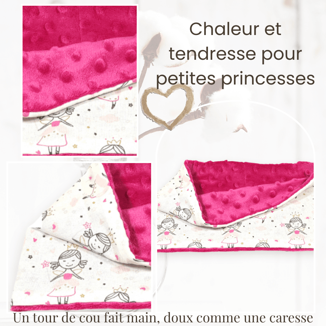 au-bonheur-de-petite-fleur-snood-fille-princesse-rose-coton-minky image 2