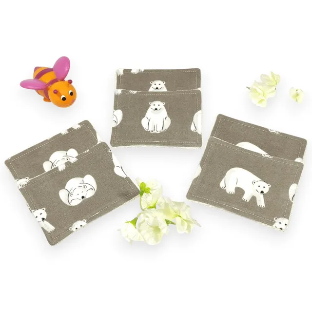 au-bonheur-de-petite-fleur-lingettes-b-b-coton-bio-ours-polaire-x6 image 1