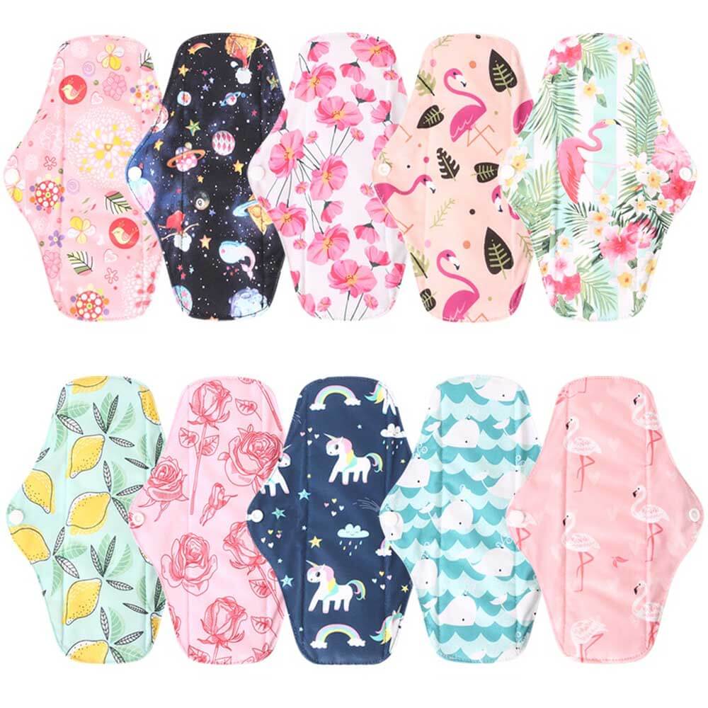 hilloo-serviettes-hygi-niques-lavables-lot-10-pcs-multi-tailles image 2