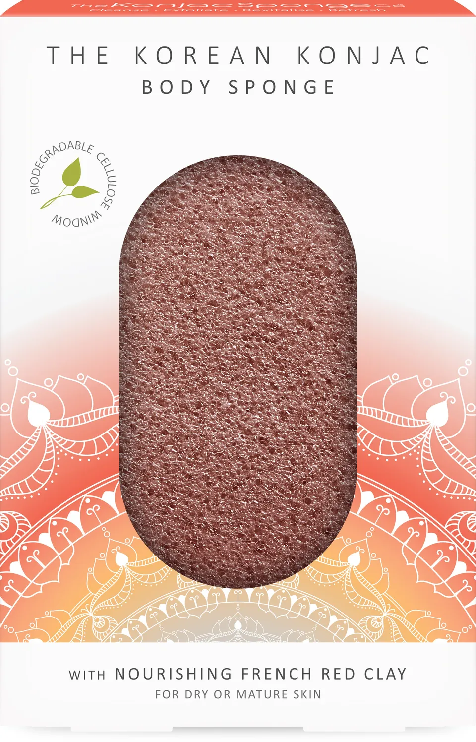 konjac-sponge-company-mandala-ponge-corps-argile-rouge image 1