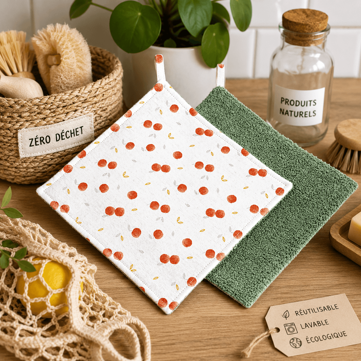 au-bonheur-de-petite-fleur-essuie-tout-lavable-p-ches-22x22-cm-bio image 1