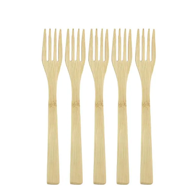 hilloo-couverts-bambou-fourchette-5-pcs-20-cm-naturel image 1