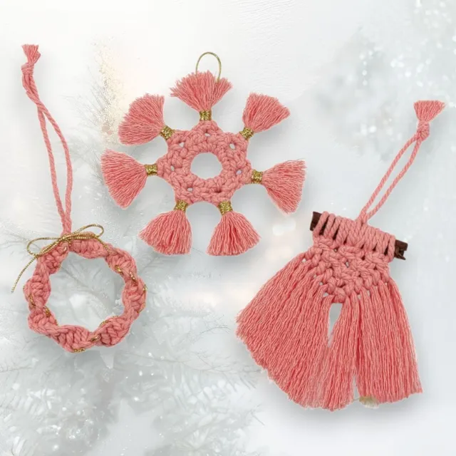 au-bonheur-de-petite-fleur-d-corations-ornements-no-l-macram-coton-lot-3 image 1