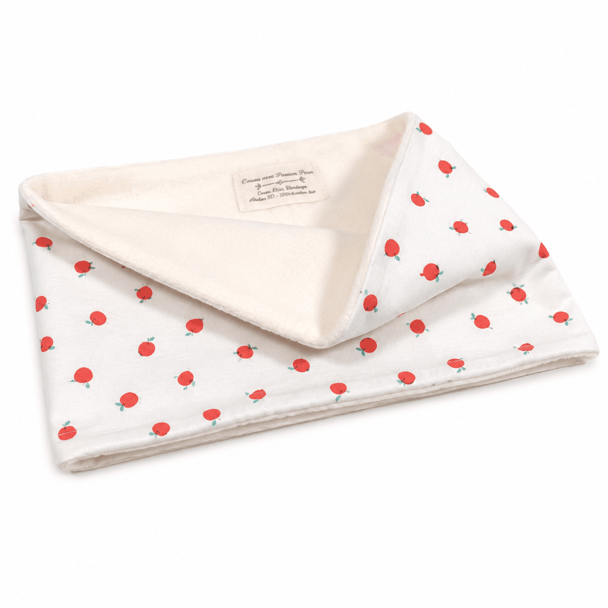 au-bonheur-de-petite-fleur-snood-fille-coton-bio-pomme-5-6-ans-cru image 3