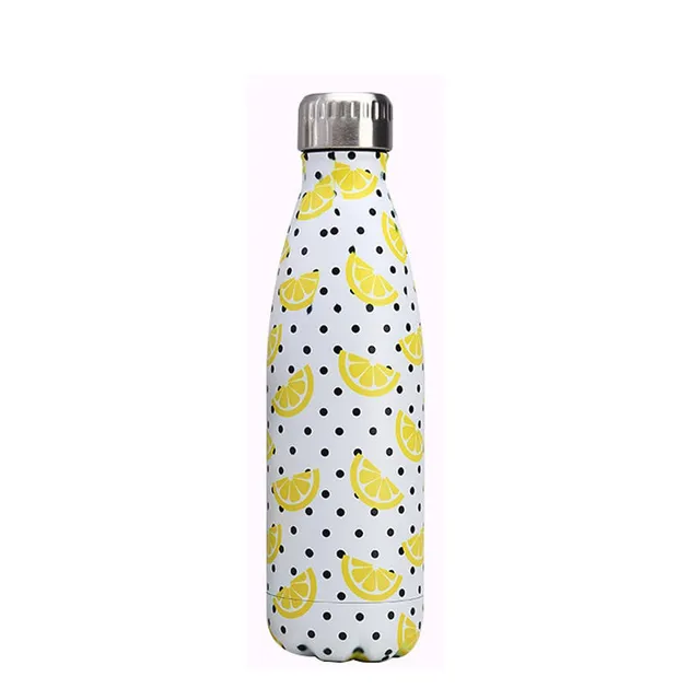 hilloo-bouteille-inox-citron-gourde-500-ml-isotherme image 1