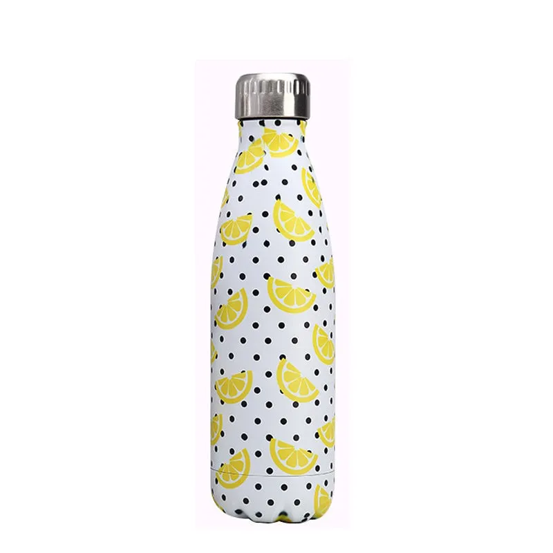 hilloo-bouteille-inox-citron-gourde-500-ml-isotherme image 1