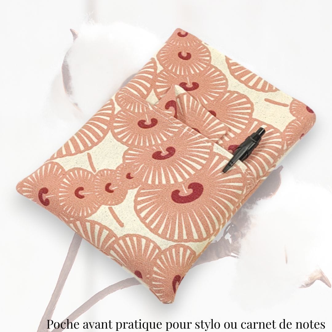 au-bonheur-de-petite-fleur-housse-livre-poche-coton-bio-parasol-marque-page image 3