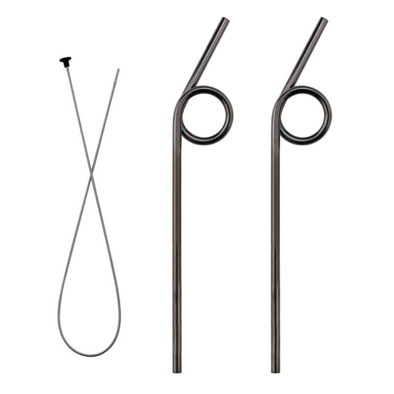 hilloo-paille-inox-design-lot-2-pailles-argent-23-cm image 4