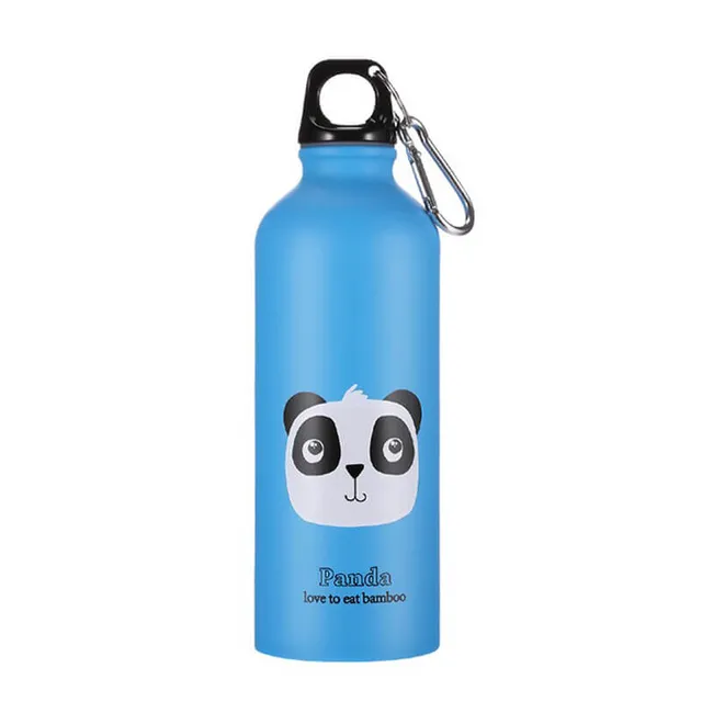 hilloo-panda-gourde-inox-500ml-bleue-simple-paroi image 1