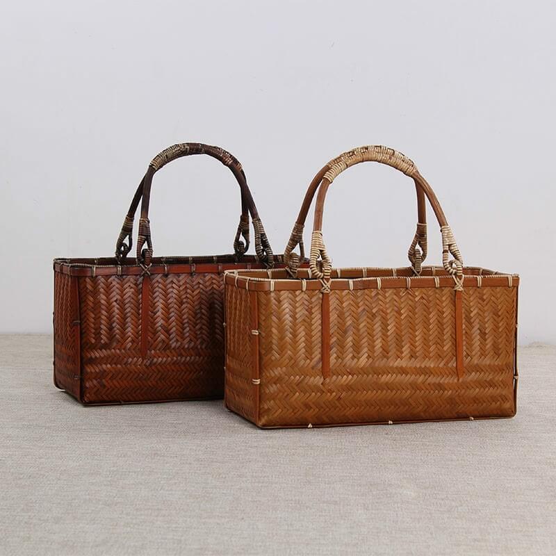 hilloo-sac-bambou-asiatique-tress-main-vintage-31-cm image 4