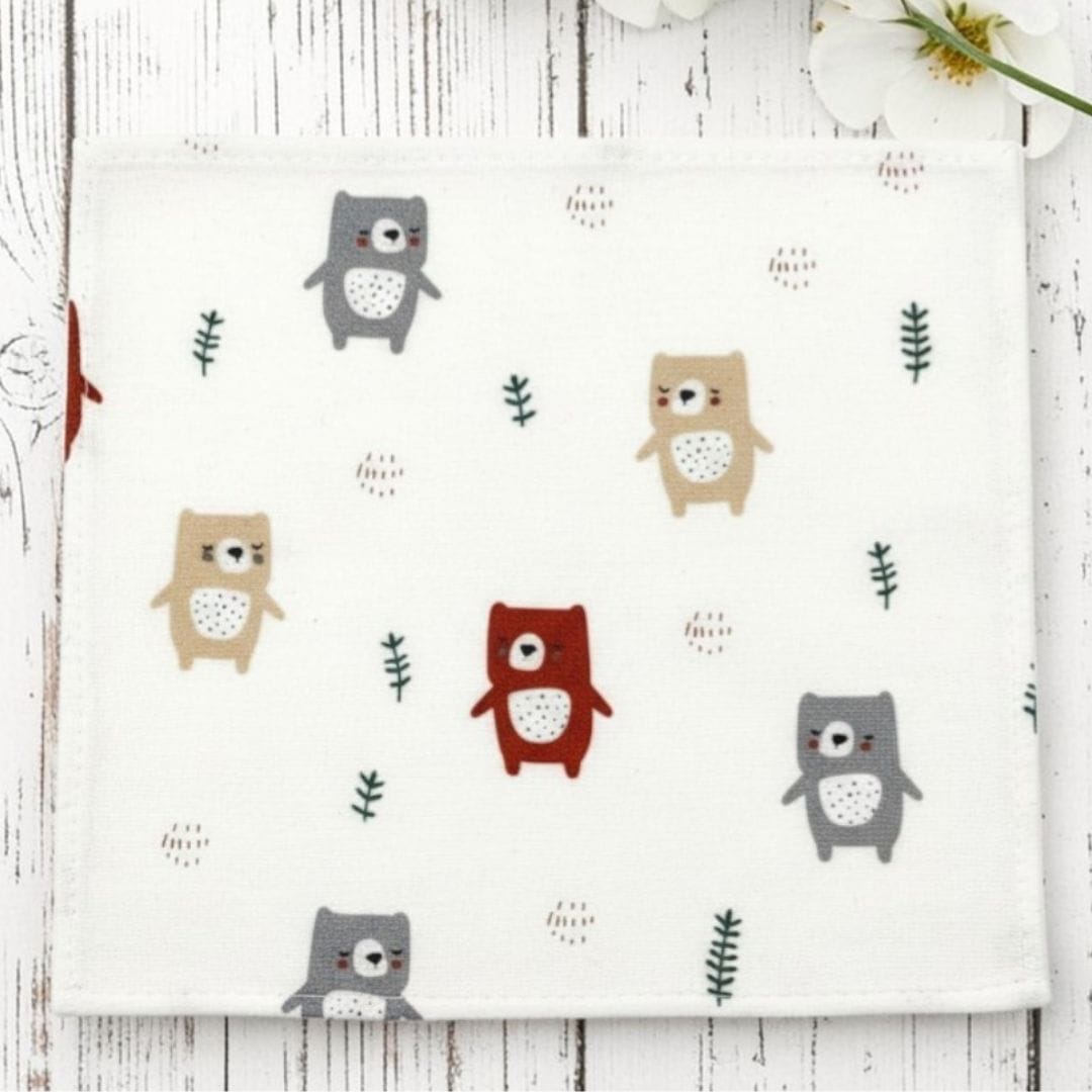 au-bonheur-de-petite-fleur-mouchoirs-enfants-coton-bio-ours-lot-2 image 2