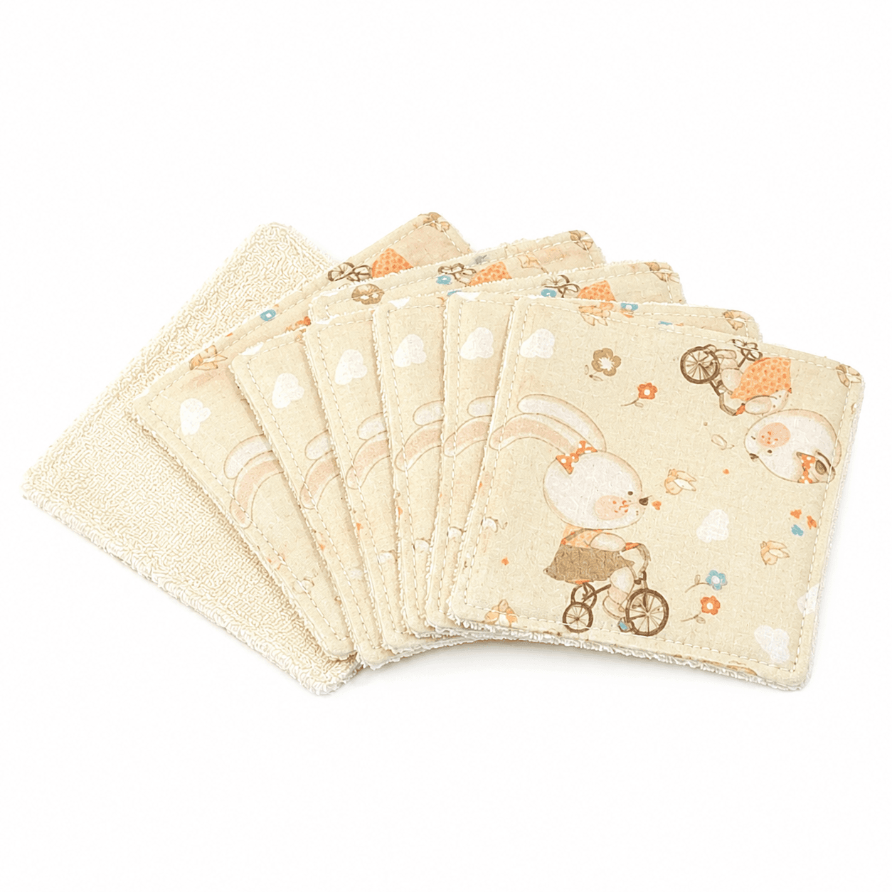 au-bonheur-de-petite-fleur-lingettes-lavables-b-b-coton-bio-oursons-x7 image 4