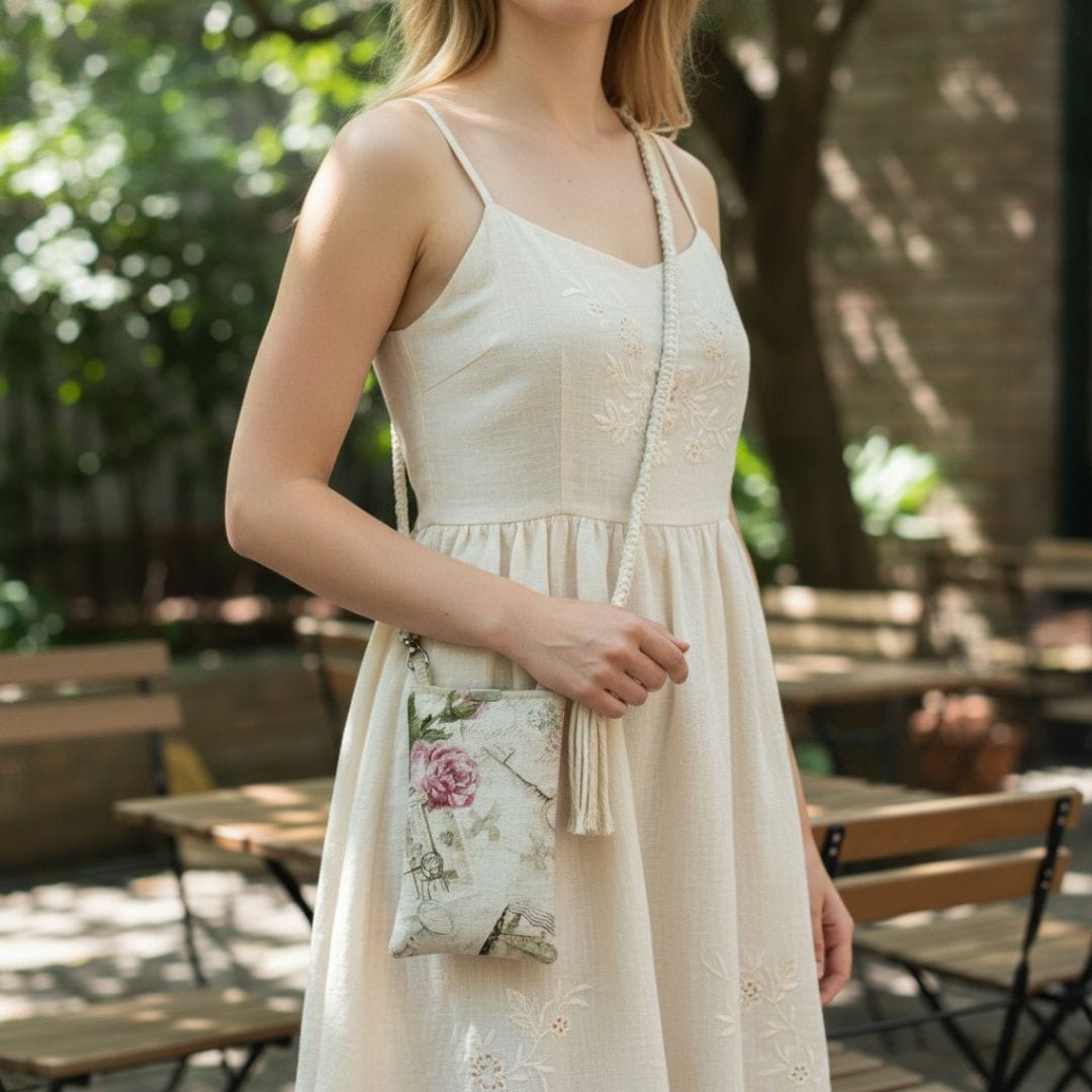 au-bonheur-de-petite-fleur-sac-t-l-phone-bandouli-re-macram-coton-vintage image 2