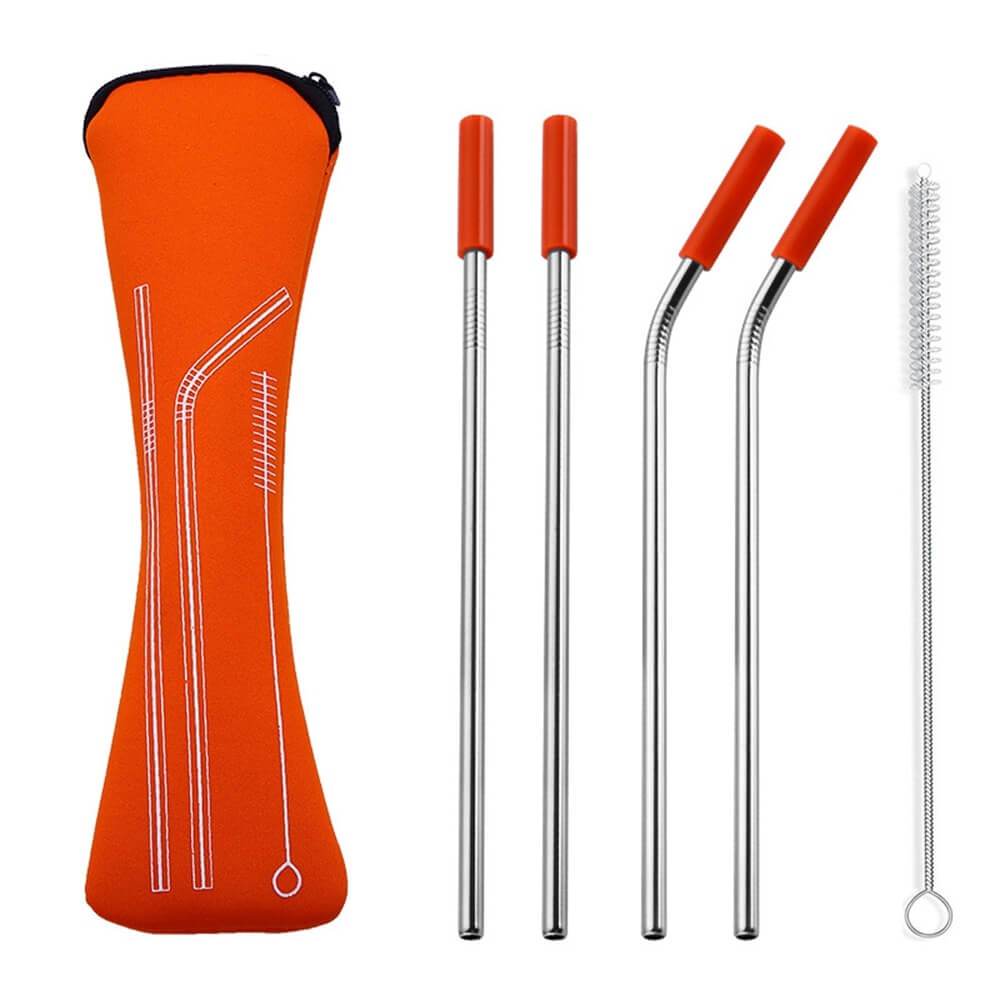 hilloo-pailles-inox-embout-silicone-paille-couleur-lot-de-4-tui image 5
