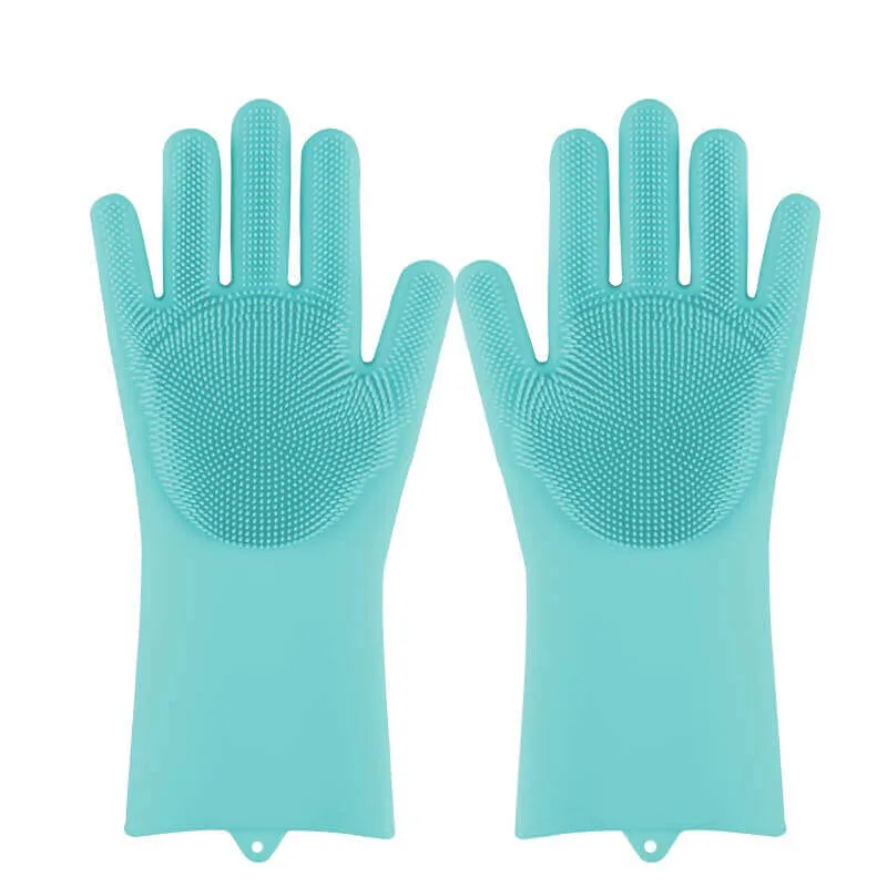 hilloo-gant-silicone-vaisselle-alimentaire-bleu image 1