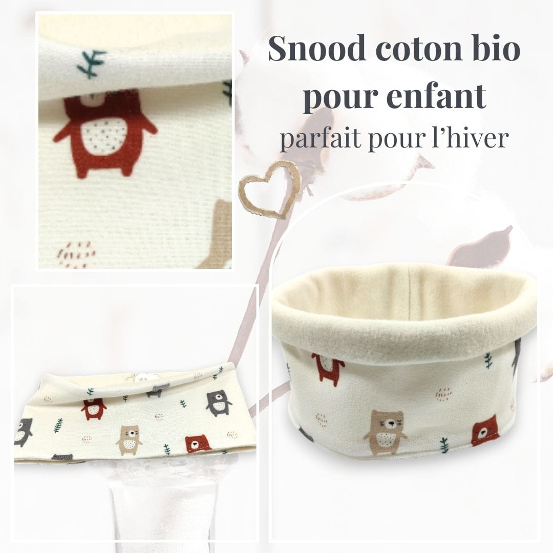 au-bonheur-de-petite-fleur-snood-enfant-bio-ours-18-24-mois image 5