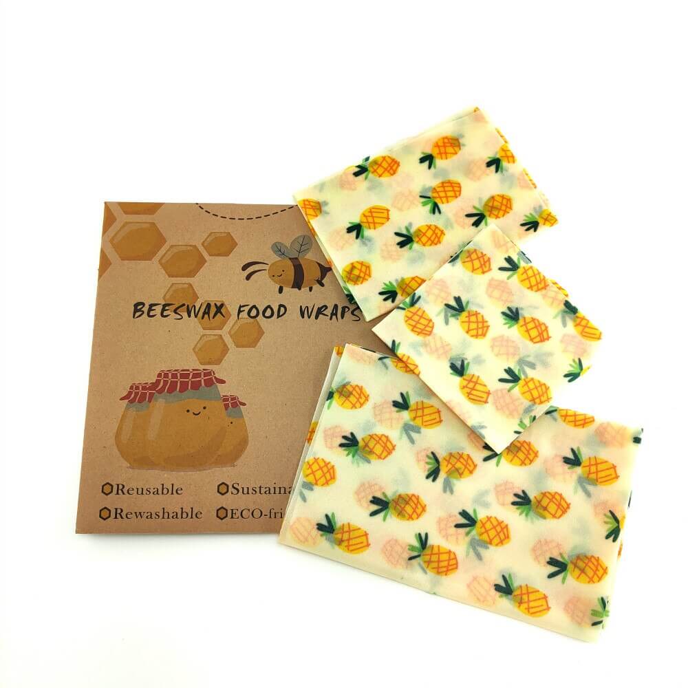 hilloo-emballage-cire-d-abeille-ananas-x3-bee-wrap-coton image 2