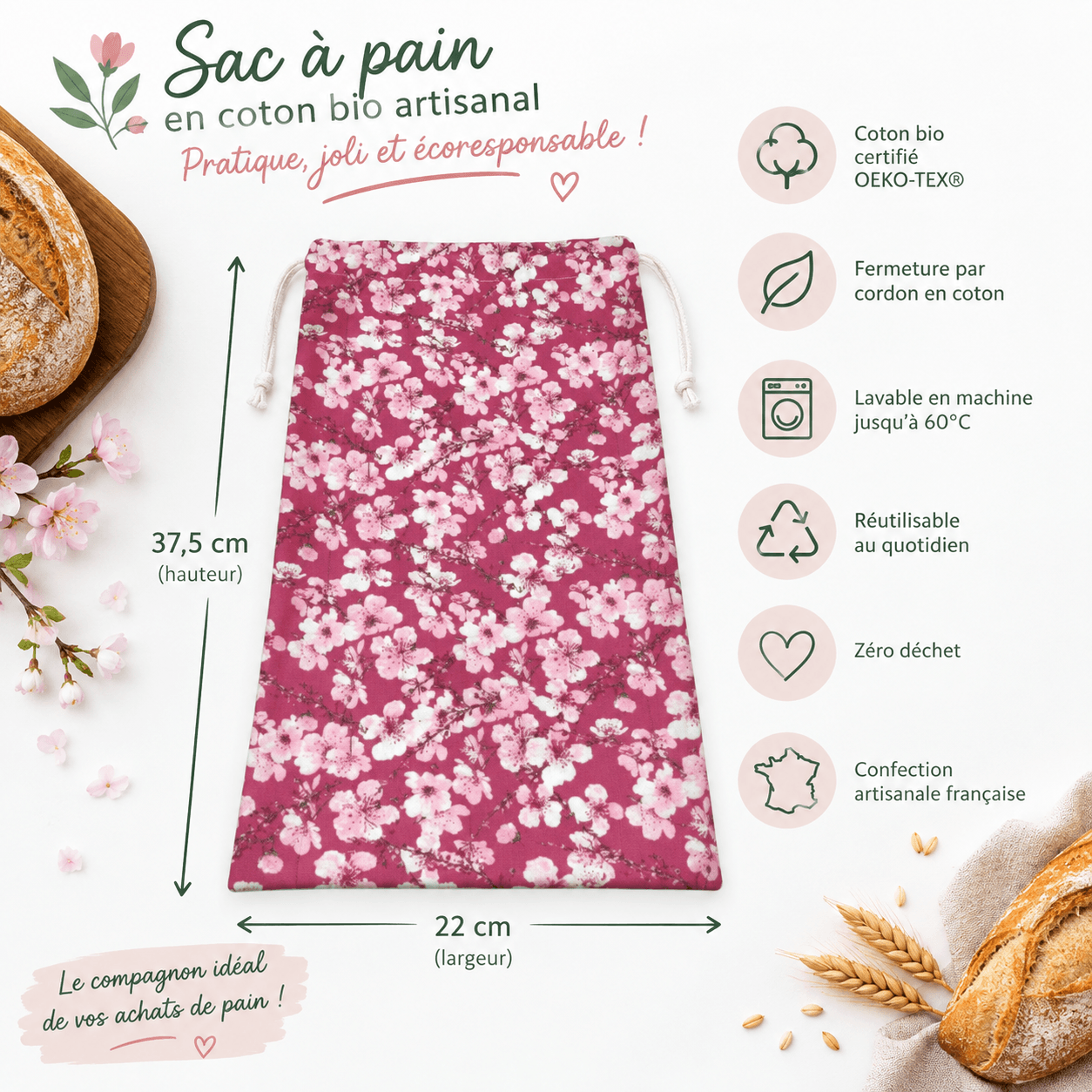 au-bonheur-de-petite-fleur-sac-pain-coton-bio-fleuri-r-utilisable image 2