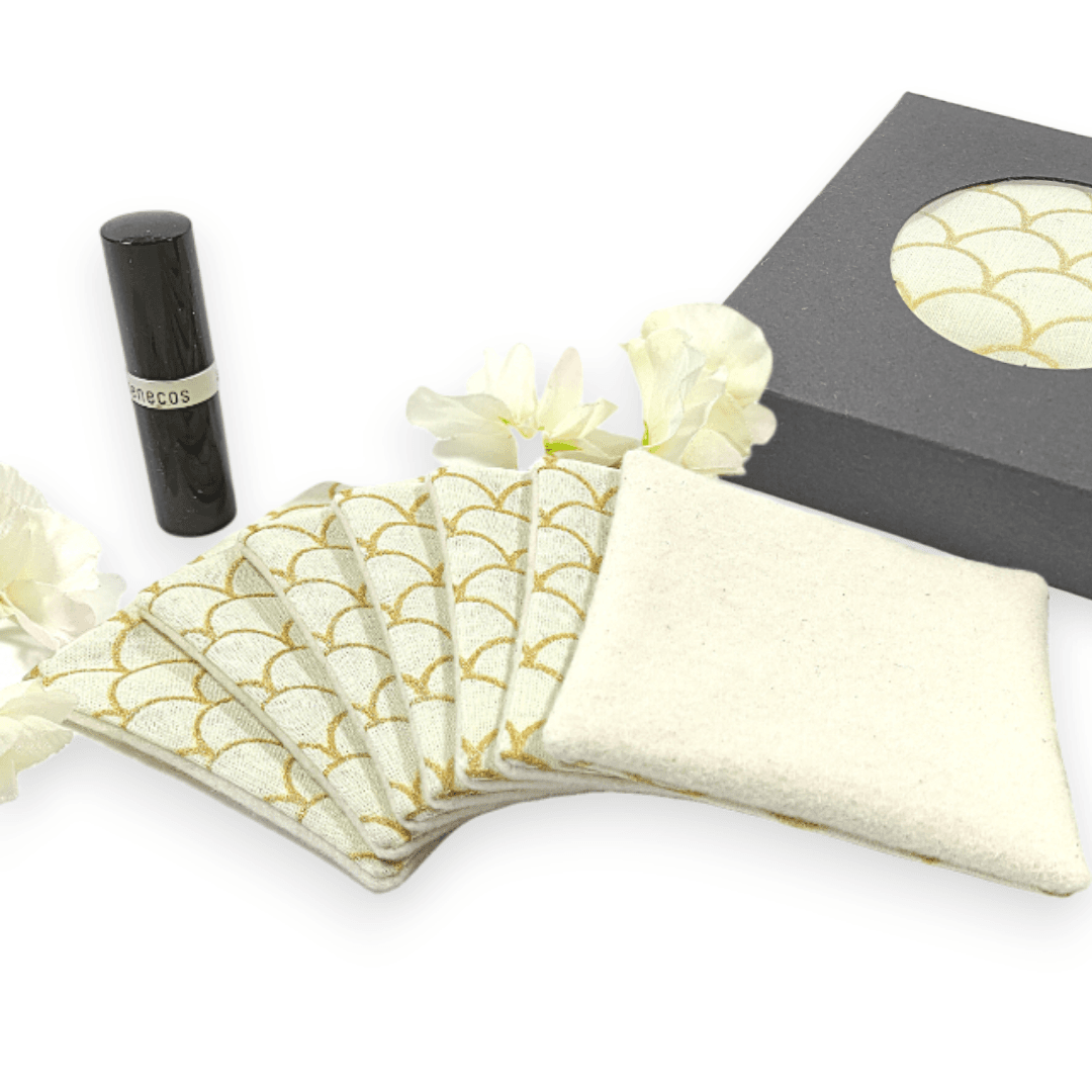 au-bonheur-de-petite-fleur-coffret-7-lingettes-ventails-verts image 1