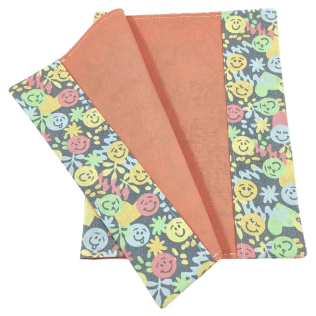au-bonheur-de-petite-fleur-prot-ge-cahier-sourire-coton-bio-lavable image 1