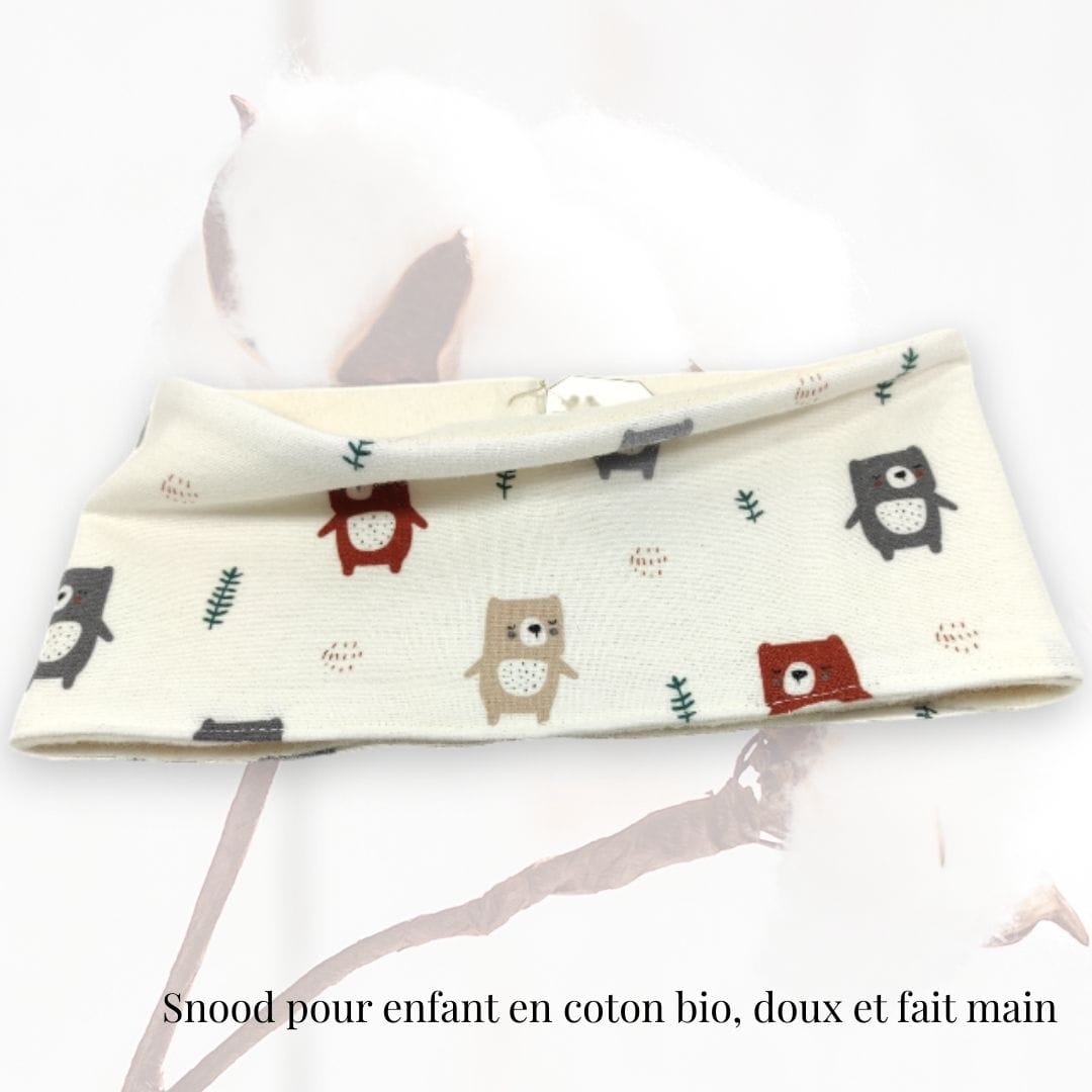 au-bonheur-de-petite-fleur-snood-enfant-bio-ours-18-24-mois image 4