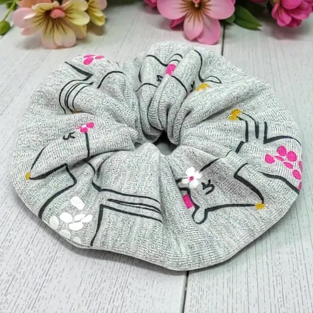 au-bonheur-de-petite-fleur-chouchou-enfant-biches-gris-coton image 1