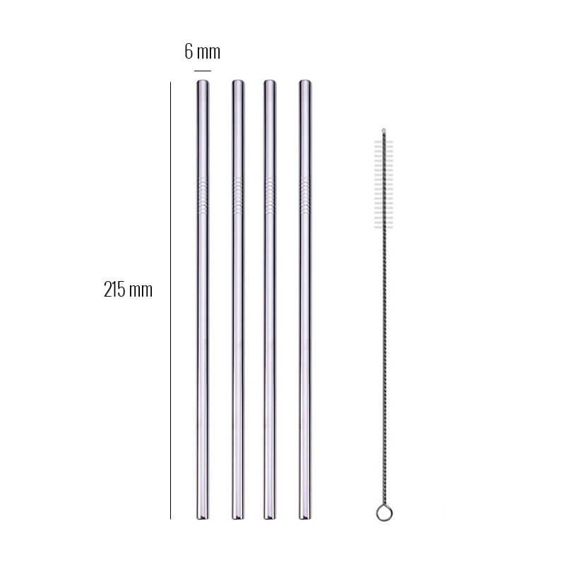 hilloo-pailles-inox-droites-argent-lot-de-4-goupillon image 2