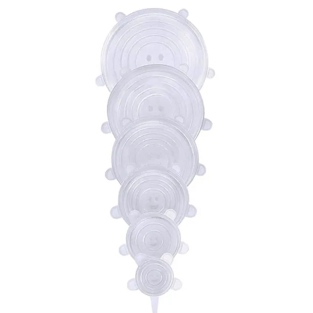 hilloo-couvercle-silicone-rond-extensible-lot-6-bleu-lavable image 1