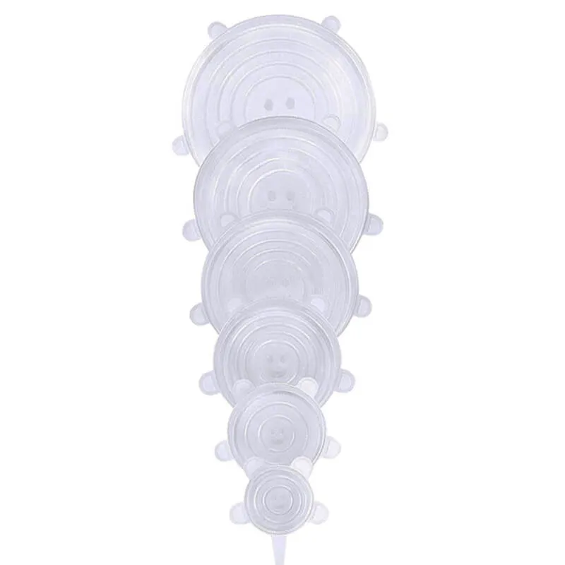 hilloo-couvercle-silicone-rond-extensible-lot-6-bleu-lavable image 1