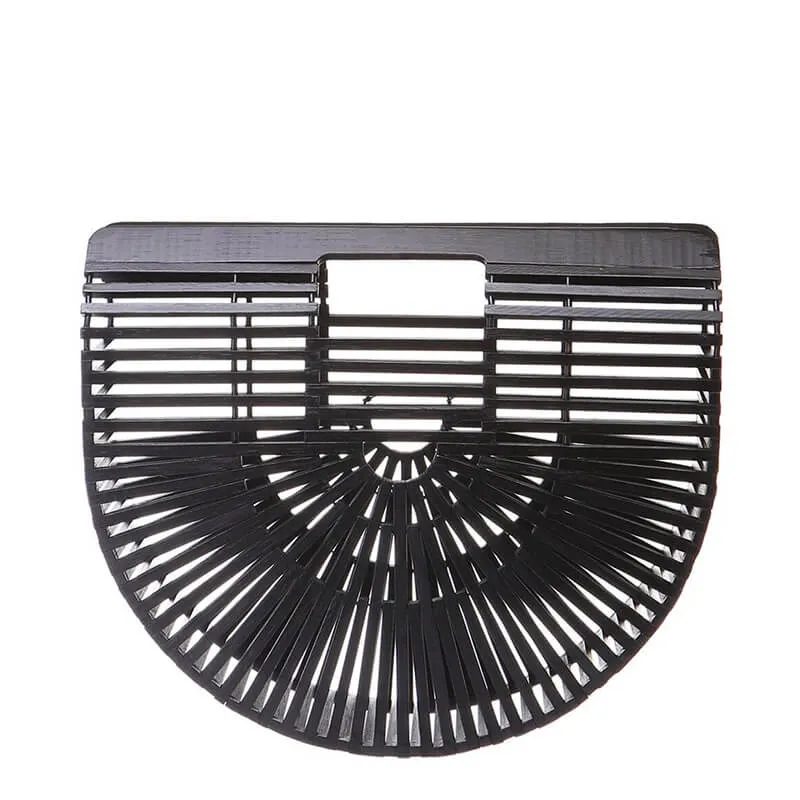 hilloo-sac-bambou-noir-main-taille-l-demi-lune image 1