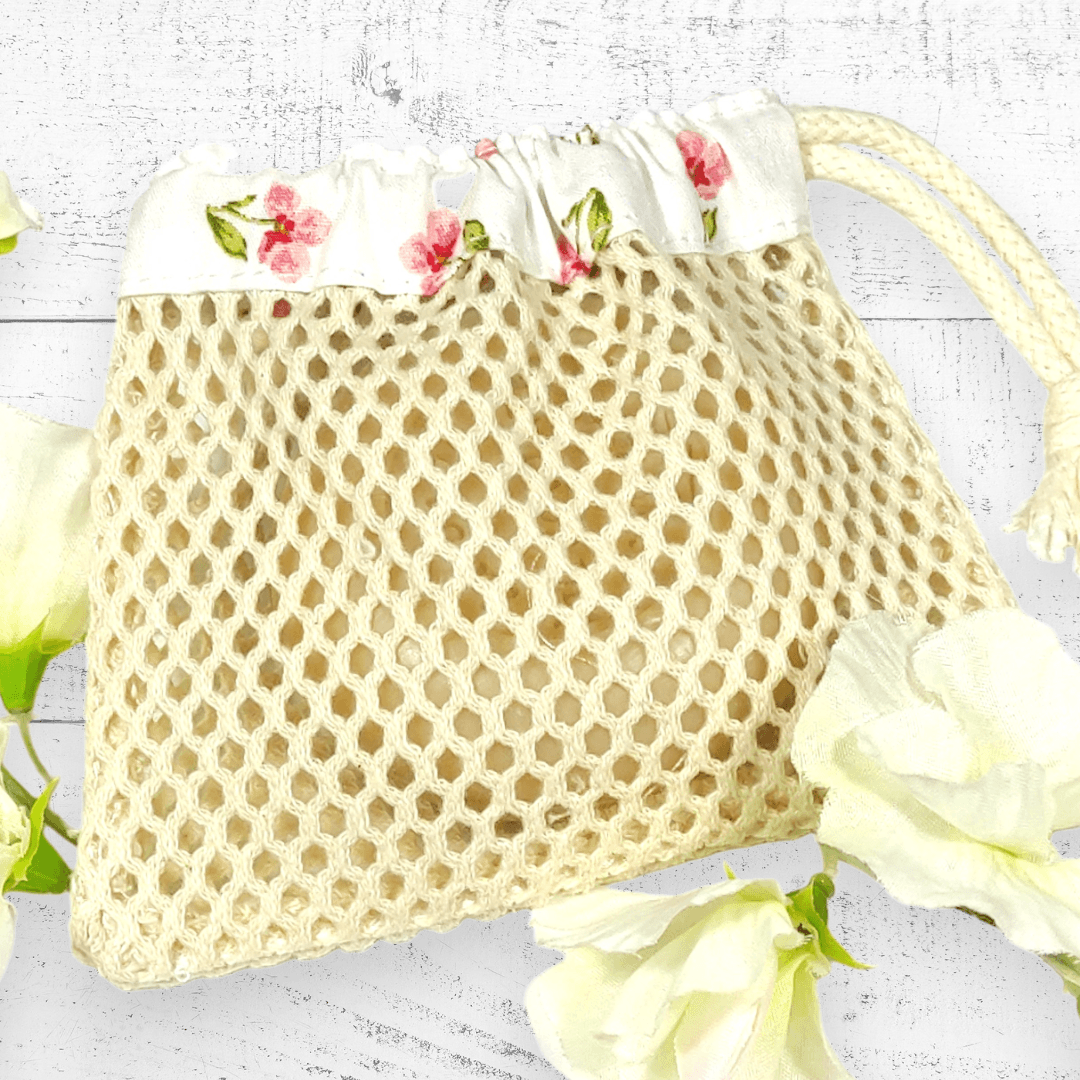 au-bonheur-de-petite-fleur-filet-savon-solide-coton-bio-gots-9-5x11-5-cm image 1