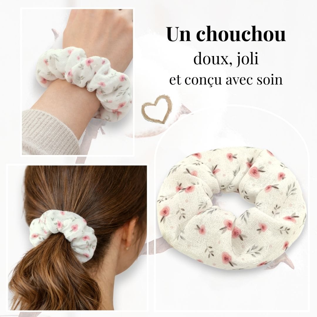 au-bonheur-de-petite-fleur-chouchou-coton-bio-floral-rose-blanc image 5