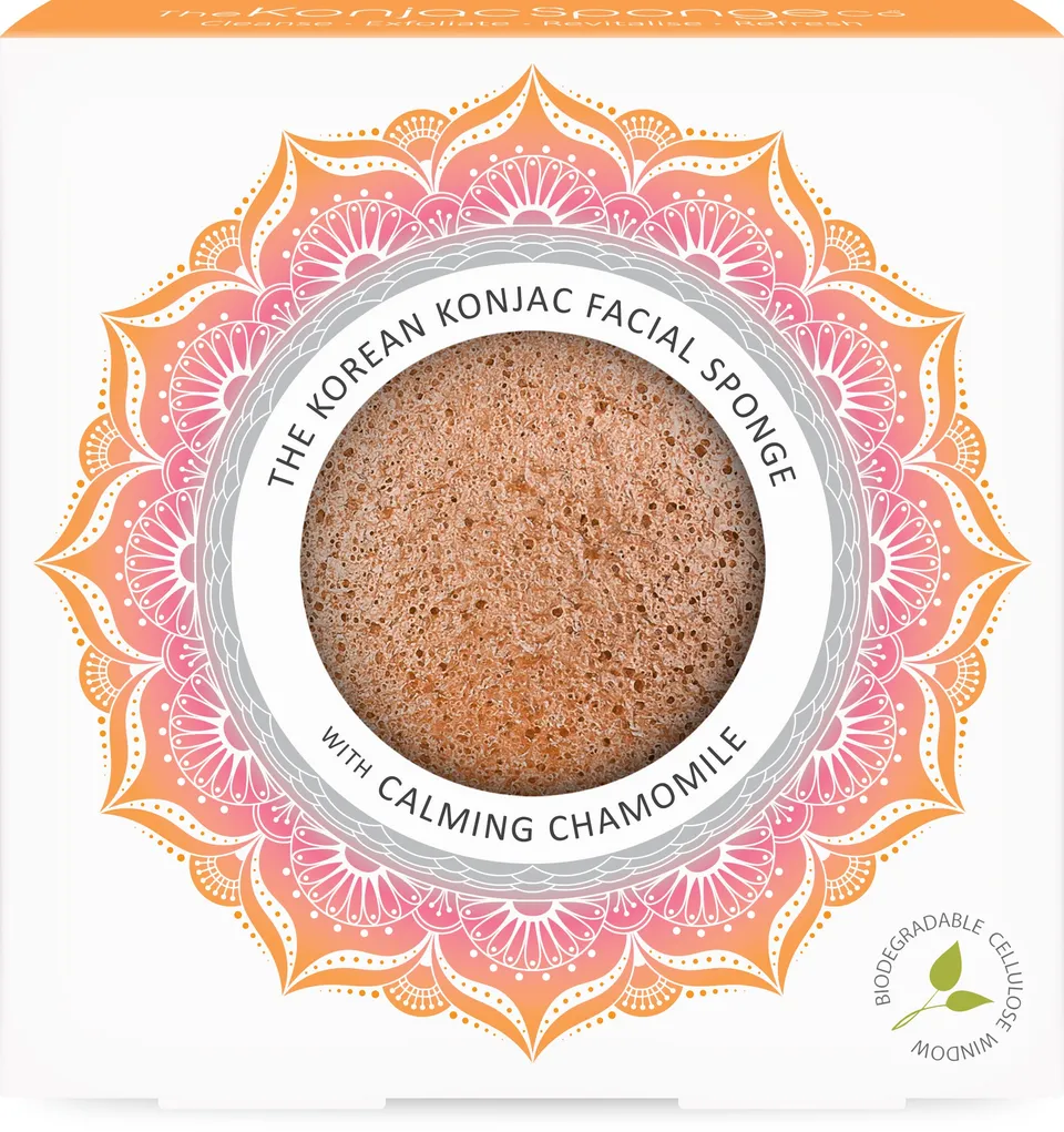 konjac-sponge-company-mandala-ponge-visage-camomille-argile-rose image 1