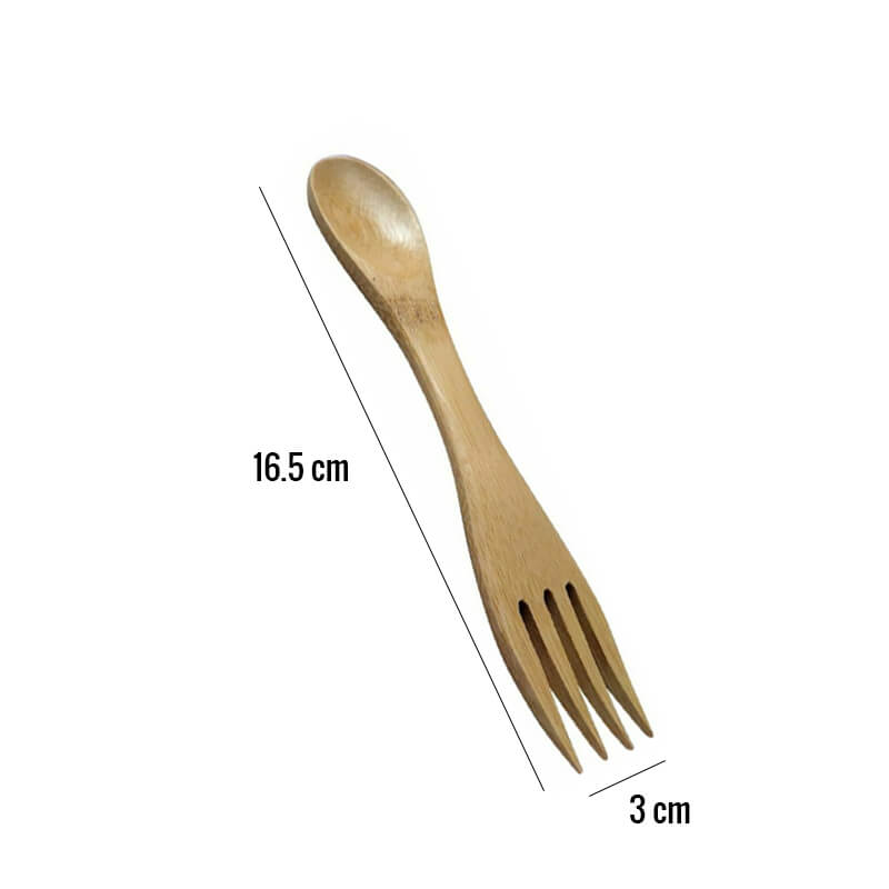 hilloo-couverts-bambou-2-en-1-cuill-re-fourchette-5-pcs-naturel image 4
