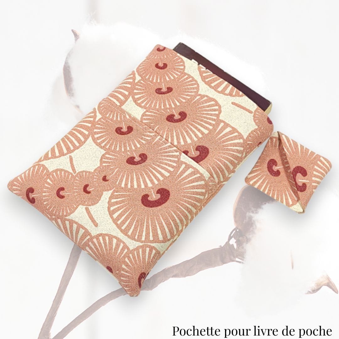 au-bonheur-de-petite-fleur-housse-livre-poche-coton-bio-parasol-marque-page image 2