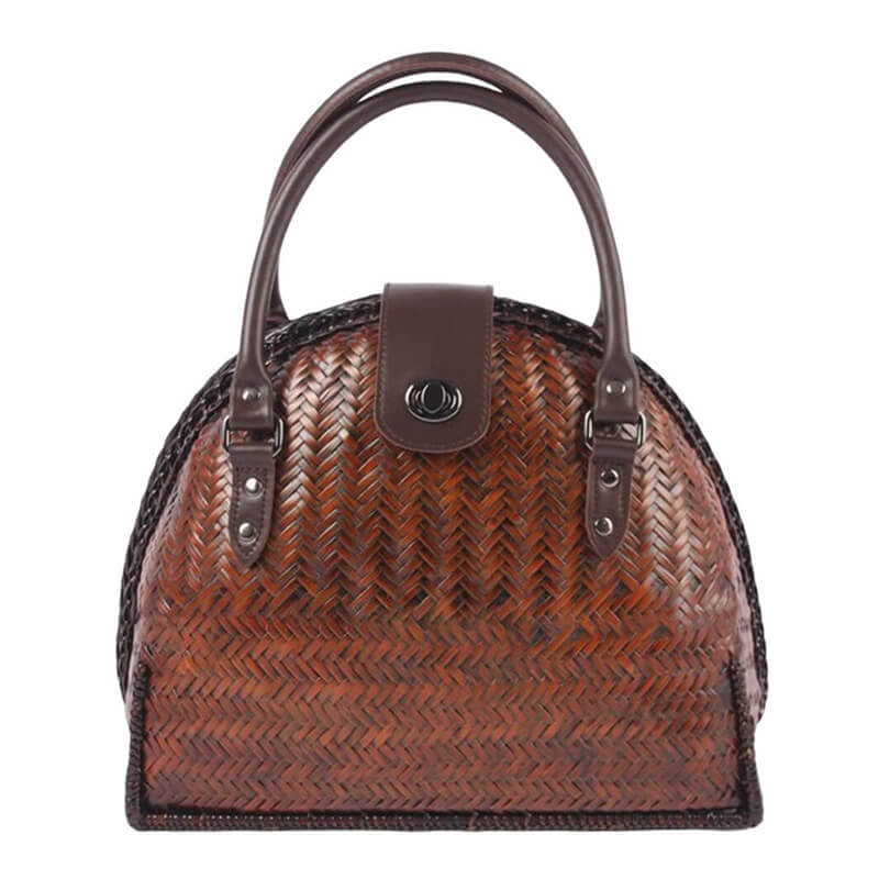 hilloo-luxe-sac-bambou-tress-main-anses-cuir image 1