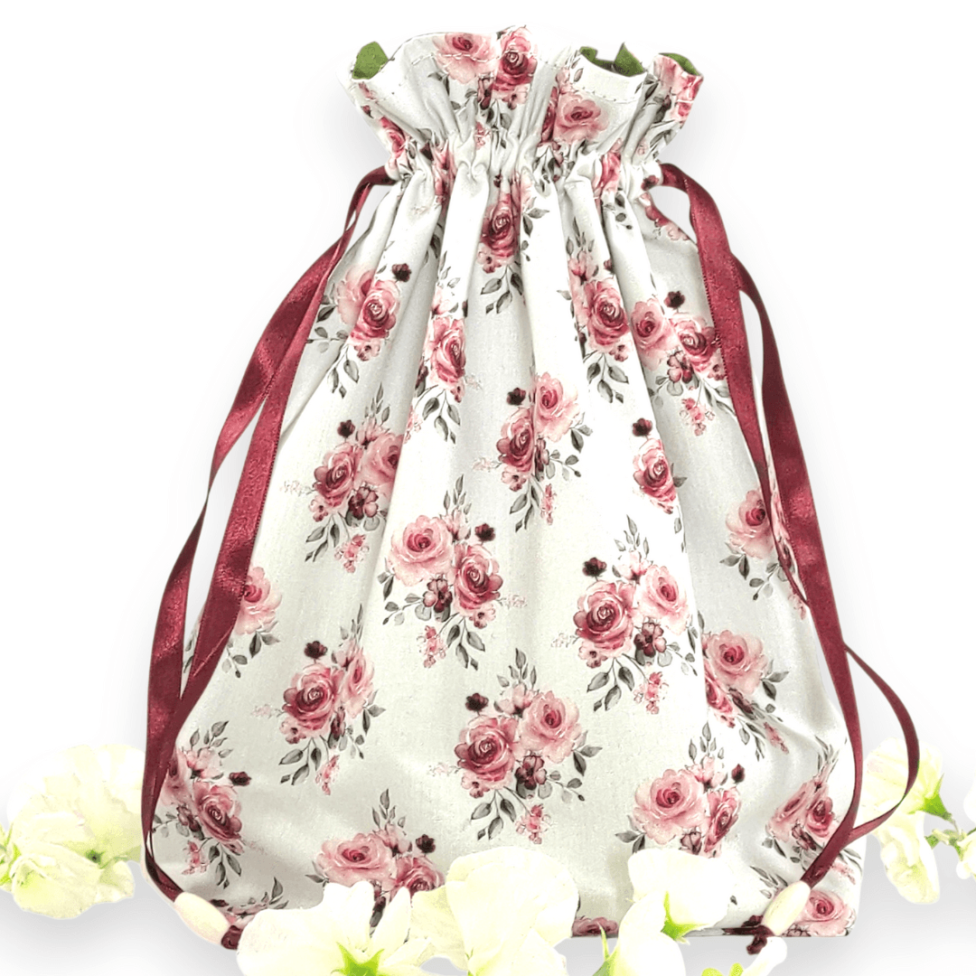 au-bonheur-de-petite-fleur-pochon-coton-bio-roses-rangement-lingerie image 1