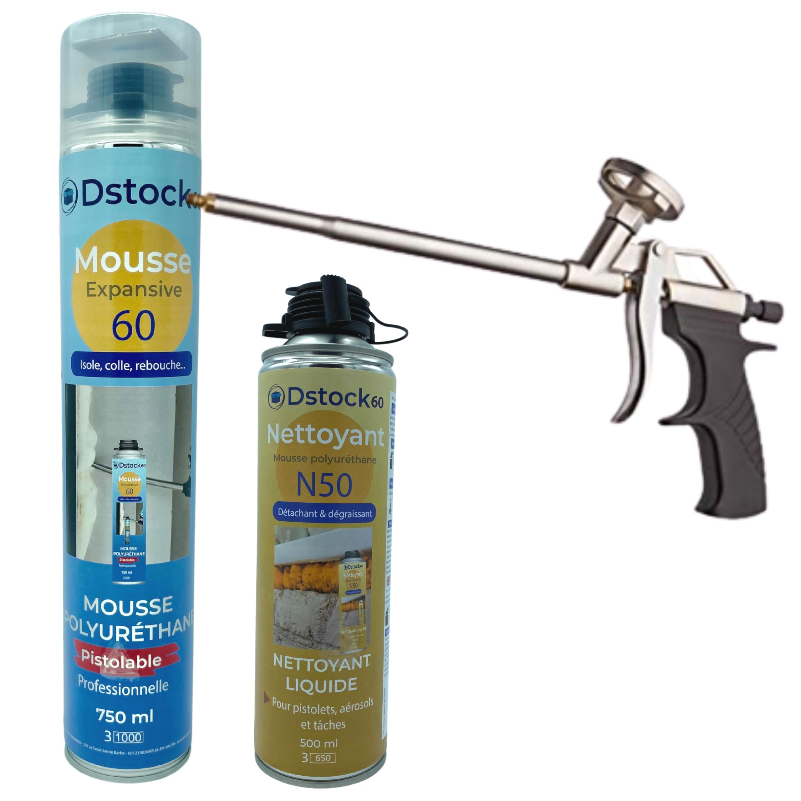 dstock60-mousse-expansive-pistolable-750-ml-kit-8-nettoyant-pistolet image 2