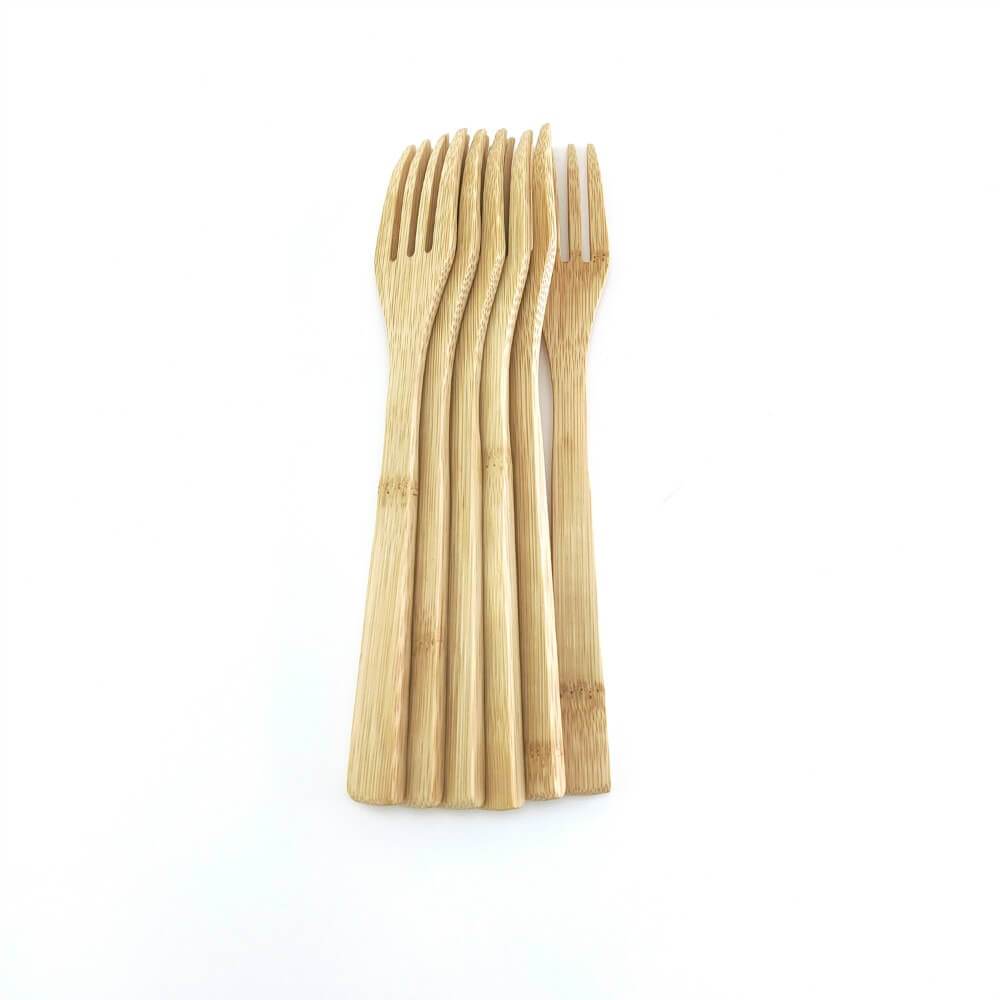 hilloo-couverts-bambou-fourchette-5-pcs-20-cm-naturel image 3