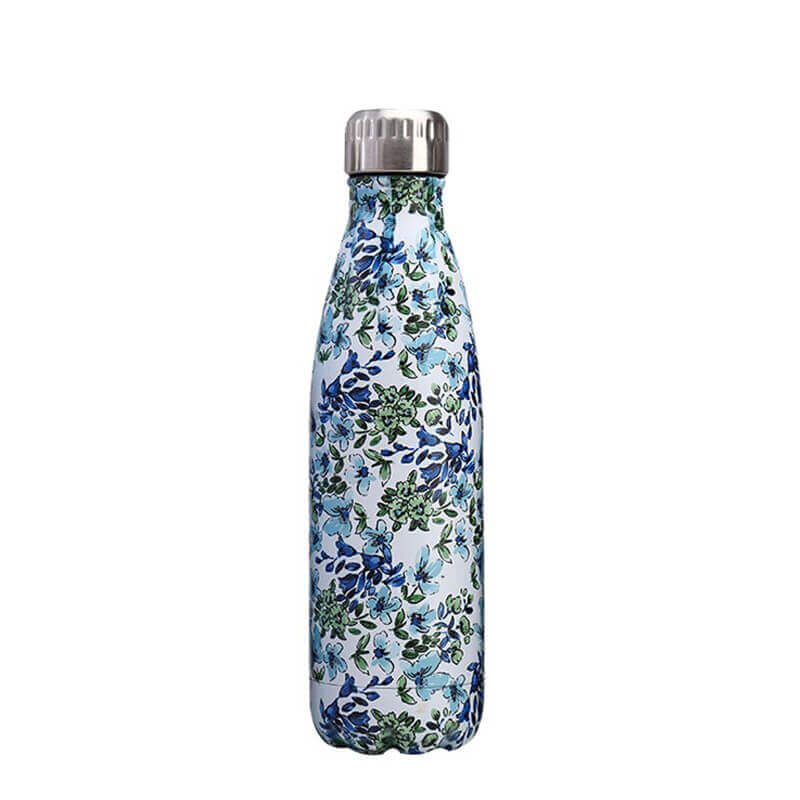 hilloo-bouteille-inox-peinture-de-fleurs-500ml-isotherme image 1
