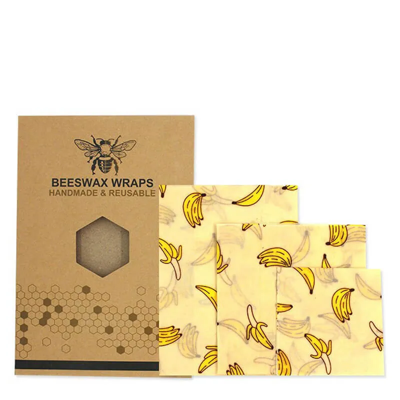 hilloo-banane-emballage-cire-d-abeille-lot-3-tailles-r-utilisable image 1