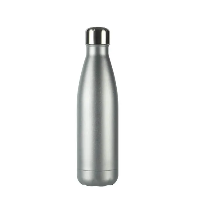 hilloo-bouteille-inox-500-ml-gourde-isotherme-argent-mat image 1