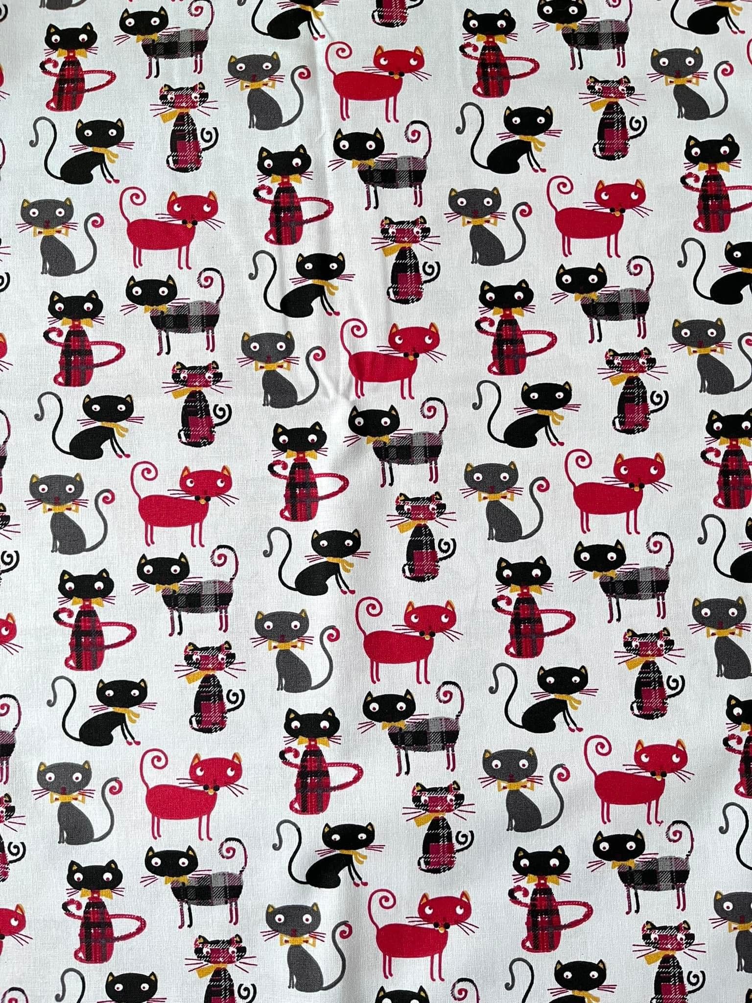 jane-couture-tissus-en-vente-tissu-chat-noir-rouge-coton image 1
