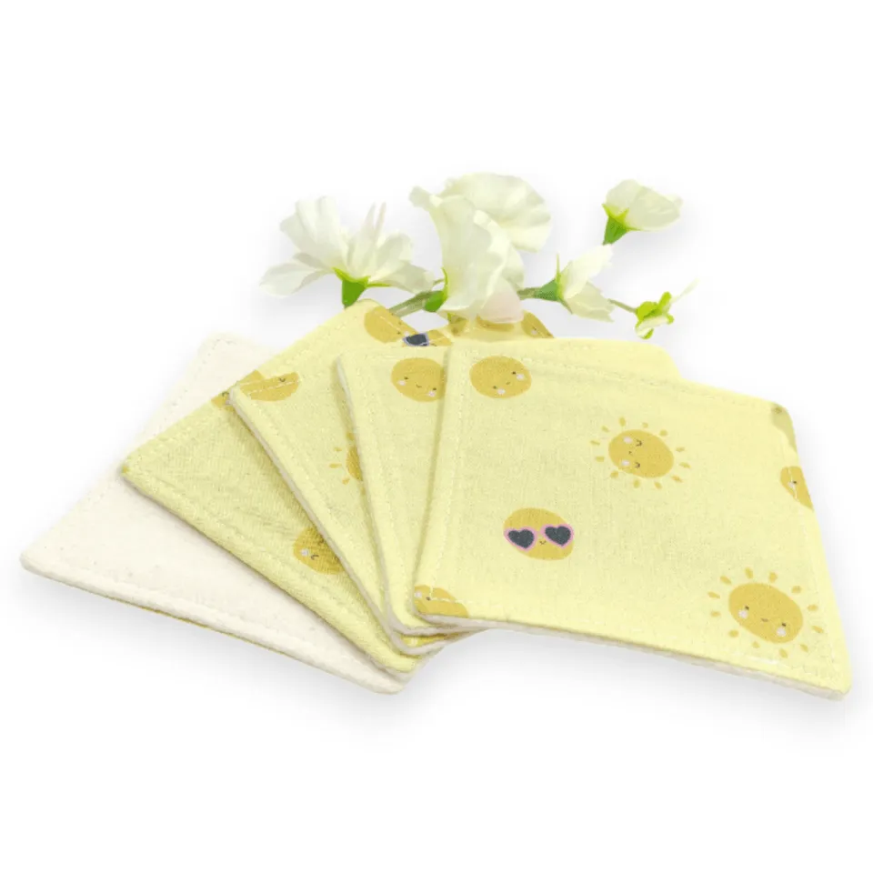 au-bonheur-de-petite-fleur-pois-soleil-lingettes-d-maquillantes-coton-bio-lot-5 image 1